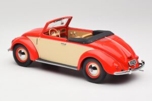 Volkswagen Beetle Hebmuller Cabriolet Rouge & Crème Minichamps 1:18 107054231 Résine — image 5 sur 6
