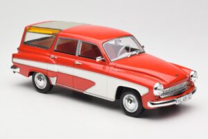 Wartburg 311 Camping Deluxe Rouge Blanc BoS Models 1:18 BOS037 Résine — image 4 sur 6