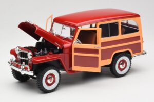 Willys Jeep Station Wagon Rouge Road Signature 1:18 92858 Métal — image 2 sur 8