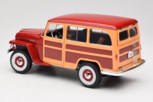 Willys Jeep Station Wagon Rouge Road Signature 1:18 92858 Métal — image 7 sur 8