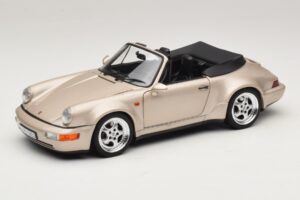 Porsche 911 964 Turbo Look Cabriolet Zermatt Silver Norev 1:18 187140 Métal