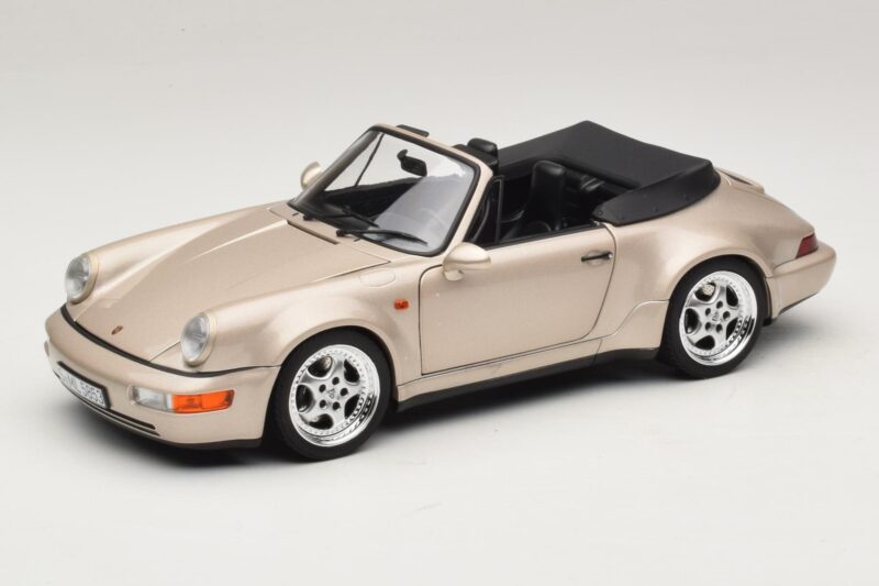 Porsche 911 964 Turbo Look Cabriolet Zermatt Silver Norev 1:18 187140 Métal
