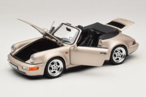 Porsche 911 964 Turbo Look Cabriolet Zermatt Silver Norev 1:18 187140 Métal — image 2 sur 8