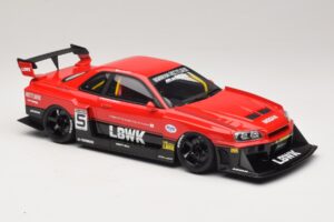 Nissan Skyline ER34 LB Super Silhouette Active Red GT Spirit 1:18 GT570 Résine — image 4 sur 6