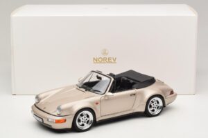 Porsche 911 964 Turbo Look Cabriolet Zermatt Silver Norev 1:18 187140 Métal — image 8 sur 8