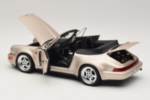 Porsche 911 964 Turbo Look Cabriolet Zermatt Silver Norev 1:18 187140 Métal — image 5 sur 8