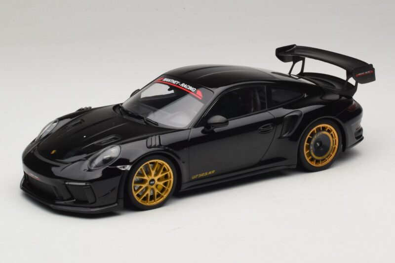 Porsche 911 992 GT3 RS Manthey Racing Noir avec Jantes Dorées Minichamps 1:18 MR-911-GT3RS-1804 Métal