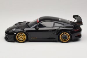 Porsche 911 992 GT3 RS Manthey Racing Noir avec Jantes Dorées Minichamps 1:18 MR-911-GT3RS-1804 Métal — image 3 sur 6
