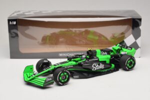 Stake Kick Sauber C44 G. Zhou Emilia Romagna GP 2024 Minichamps 1:18 117240124 Résine — image 7 sur 7