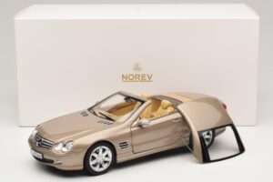 Mercedes SL500 R230 Travertine Beige Norev 1:18 183843 Métal — image 9 sur 9