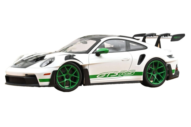 Porsche 911 992 GT3 RS Tribute to Carrera RS Blanc Python Green Norev 1:12 127535 Métal