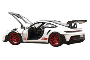 Porsche 911 992 GT3 RS Weissach Package Blanc Pyro Red Norev 1:18 187373 Métal — image 2 sur 3