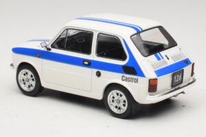 Fiat 126 Castrol Livery Blanc Bleu MCG 1:18 MCG18666 Métal — image 5 sur 6