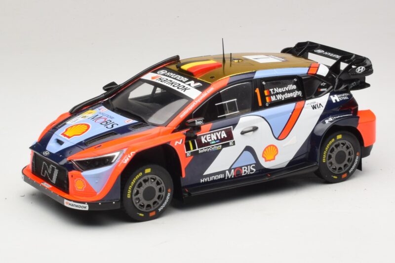 Hyundai i20 N Rally1 #1 T. Neuville / M. Wydaeghe Safari Rally Kenya 2025 IXO 1:18 18RMC247B Métal