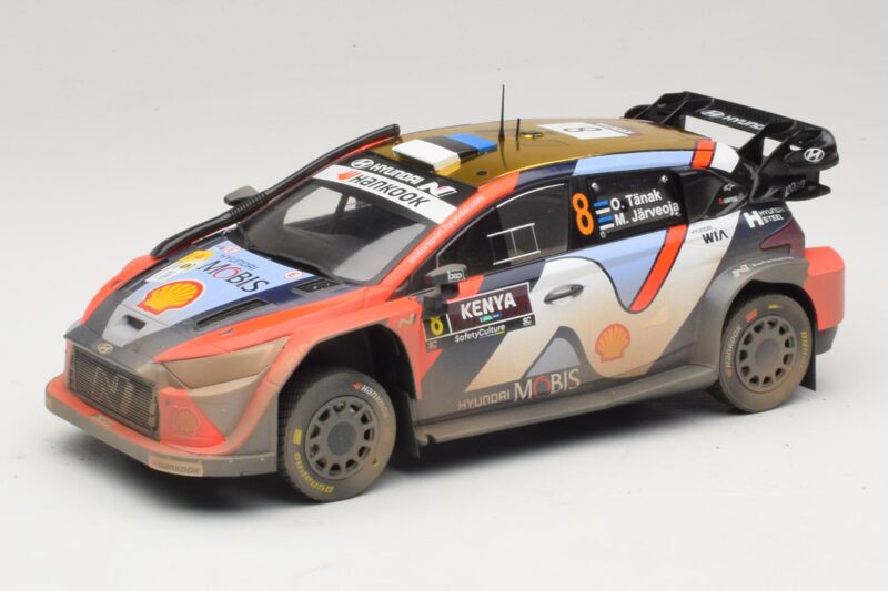 Hyundai i20 N Rally1 #8 O. Tanak / M. Jarveoja Safari Rally Kenya 2025 IXO 1:18 18RMC247A Métal
