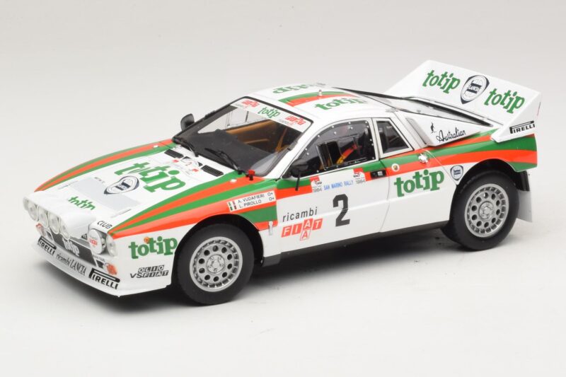 Lancia 037 #2 A. Bettega / M. Perissinot Rally San Marino 1984 Kyosho 1:18 08306F Métal