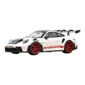 Porsche 911 992 GT3 RS Weissach Package Blanc Pyro Red Norev 1:18 187373 Métal