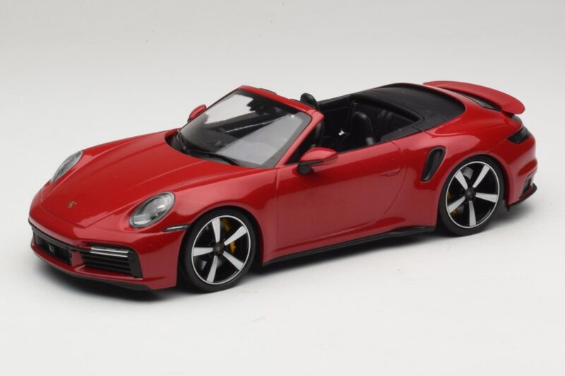 Porsche 911 992 Turbo S Cabriolet Rouge Foncé Minichamps 1:18 PORSCHE007 Métal