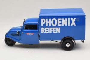 Tempo Hanseat Fourgon Tricycle Phoenix Blue Minichamps 1:18 180099040 Métal — image 3 sur 6