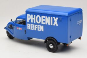 Tempo Hanseat Fourgon Tricycle Phoenix Blue Minichamps 1:18 180099040 Métal — image 5 sur 6