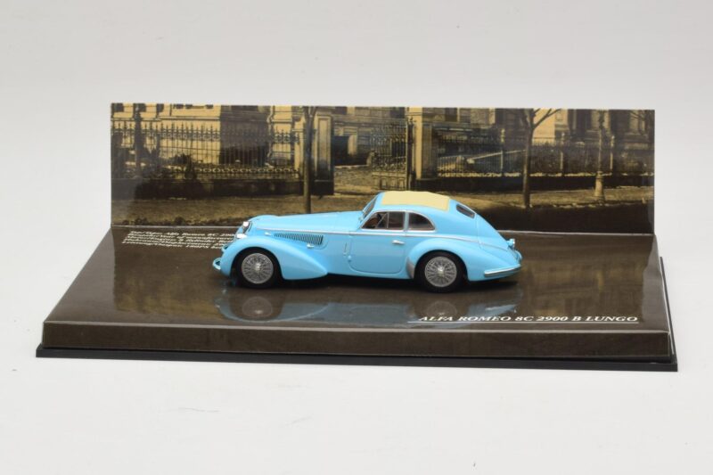 Alfa Romeo 8C 2900B Lungo Bleu Clair Minichamps 1:43 436120420 Métal