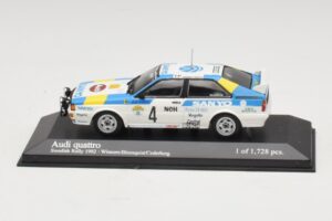 Audi Quattro #4 S. Blomqvist / B. Cederberg Rally Sweden Winner 1982 Minichamps 1:43 430821904 Métal