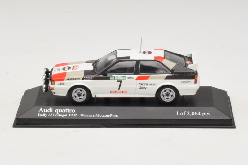 Audi Quattro #7 M. Mouton / F. Pons Pikes Peak International Hill Climb 1984 Minichamps 1:43 Audi Quattro #7 M. Mouton / F. Pons Pikes Peak International Hill Climb 1984 Minichamps 1:43 AUDI014 Métal