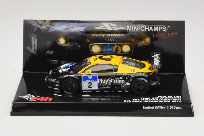 Audi R8 LMS GT3 #2 24 Hours of Nurburgring 2010 Minichamps 1:43 Audi R8 LMS GT3 #2 24 Hours of Nurburgring 2010 Minichamps 1:43 437101902 Métal