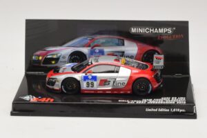 Audi R8 LMS GT3 #99 F. Biela / M. Fassler Phoenix Racing 24 Hours of Nurburgring 2010 Minichamps 1:43 437101999 Métal