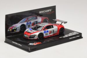 Audi R8 LMS GT3 #99 F. Biela / M. Fassler Phoenix Racing 24 Hours of Nurburgring 2010 Minichamps 1:43 437101999 Métal — image 2 sur 5