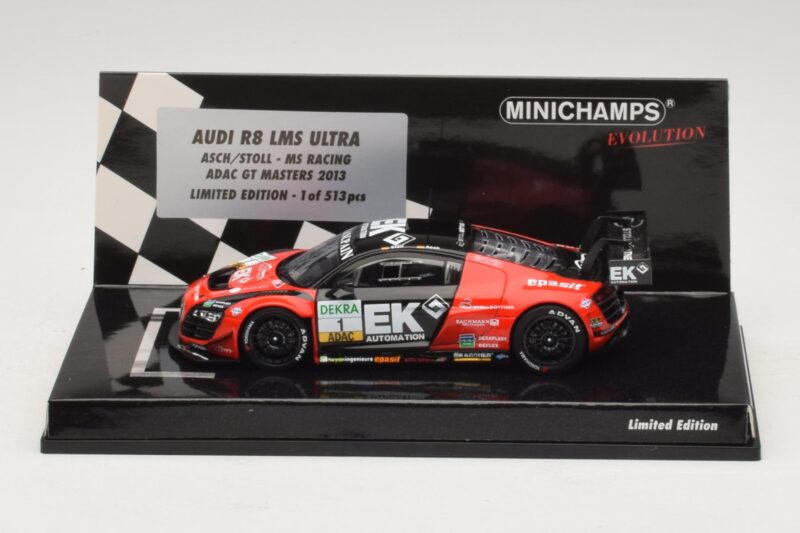 Audi R8 LMS Ultra #1 EK S. Asch / Stoll ADAC GT Masters 2013 Minichamps 1:43 Audi R8 LMS Ultra #1 EK S. Asch / Stoll ADAC GT Masters 2013 Minichamps 1:43 437130101 Métal