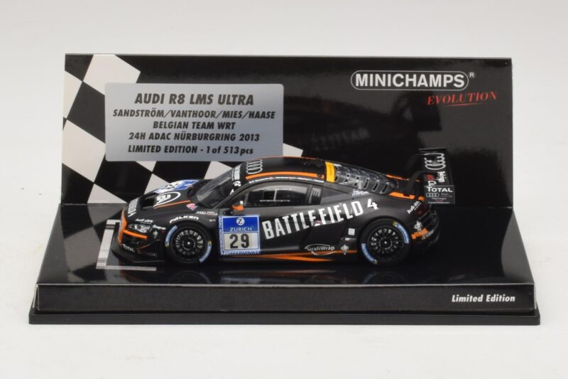 Audi R8 LMS Ultra #29 Team WRT Sandstorm L. Vanthoor 24 Hours of Nurburgring 2013 Minichamps 1:43 437130129 Métal