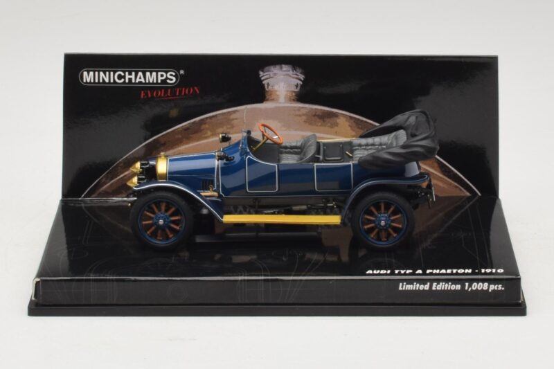 Audi Typ A Phaeton Bleu Minichamps 1:43 437019031 Métal