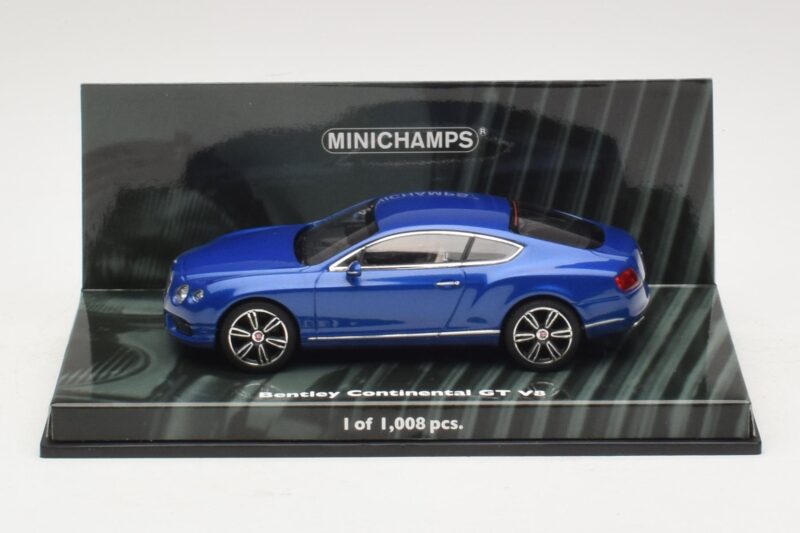 Bentley Continental GT V8 Bleu Métallisé Minichamps 1:43 436139982 Métal