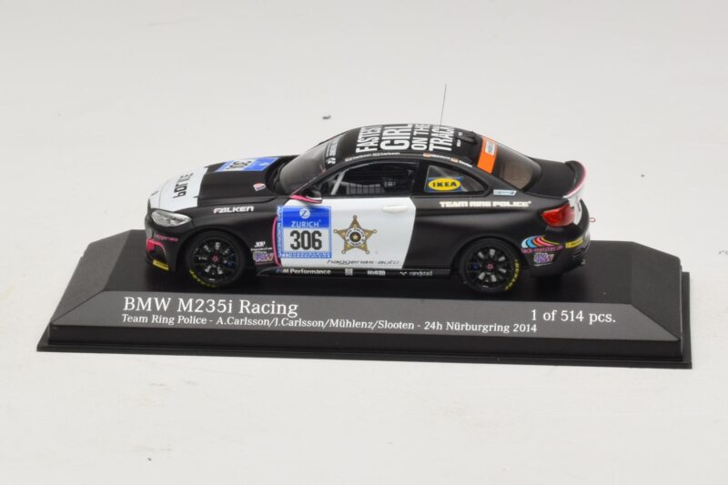 BMW M235i Ring Police Team #306 Carlsson 24 Hours of Nurburgring 2014 Minichamps 1:43 437142406 Métal
