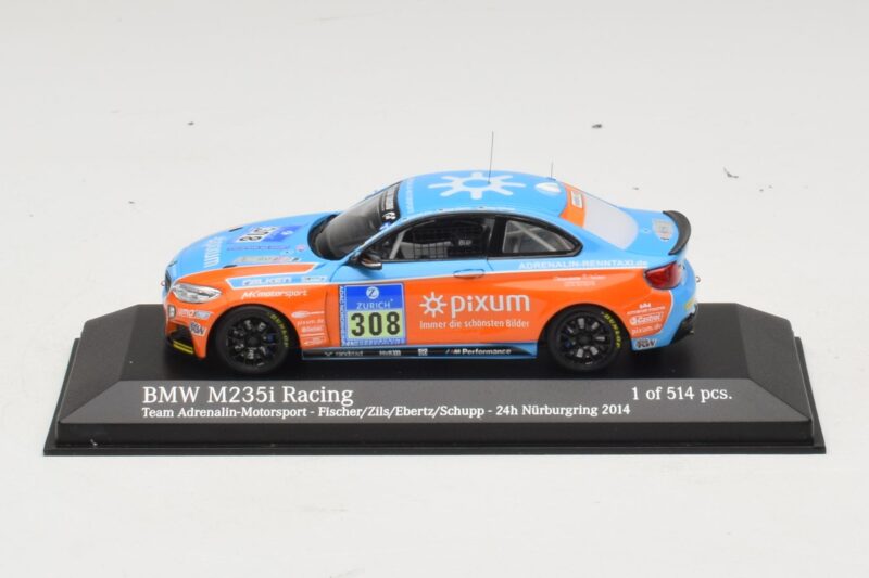 BMW M235i Team Adrenalin #308 Fischer / Zils 24 Hours of Nurburgring 2014 Minichamps 1:43 BMW M235i Team Adrenalin #308 Fischer / Zils 24 Hours of Nurburgring 2014 Minichamps 1:43 437142408 Métal