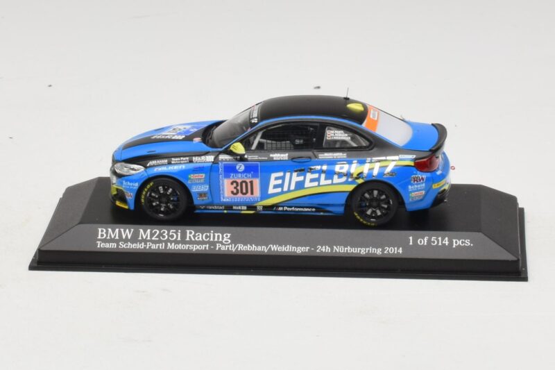 BMW M235i Team Scheid #301 Partl / Rebhan 24 Hours of Nurburgring 2014 Minichamps 1:43 437142401 Métal