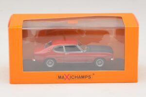 Ford Capri I Rouge Avec Capot Noir Maxichamps 1:43 940085801 Métal — image 4 sur 4