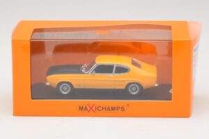 Ford Capri Mk1 RS Jaune avec Capot Noir Maxichamps 1:43 940085800 Métal — image 4 sur 4