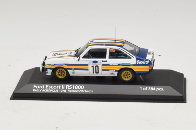 Ford Escort Mk2 RS1800 #10 A. Vatanen / D. Richards Rally Acropolis 1978 Minichamps 1:43 Ford Escort Mk2 RS1800 #10 A. Vatanen / D. Richards Rally Acropolis 1978 Minichamps 1:43 400808410 Métal