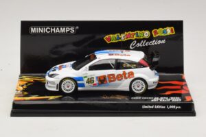 Ford Focus RS WRC #46 V. Rossi / C. Cassina RAC Rally 2007 Boîte Endommagée Minichamps 1:43 400078446-O1 Métal