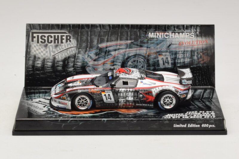 Ford GT GT3 Fisher #14 M. Eskelinen / Nygaard FIA GT3 European Championship Brno 2010 Minichamps 1:43 437108414 Métal