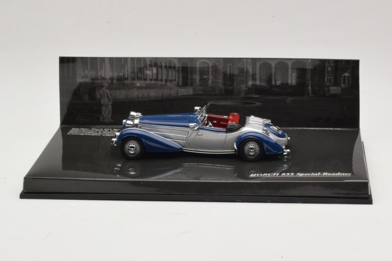 Horch 855 Special Roadster Bleu Argent Sans Boîte Extérieure Minichamps 1:43 436014202-O1 Métal