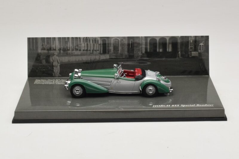 Horch 855 Special Roadster Argent Vert Minichamps 1:43 436014205 Métal