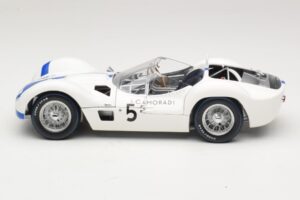 Maserati Tipo 61 #5 S. Moss / D. Gurney Camoradi ADAC 1000km Nurburgring Winner 1960 Minichamps 1:18 100601205 Métal — image 4 sur 8