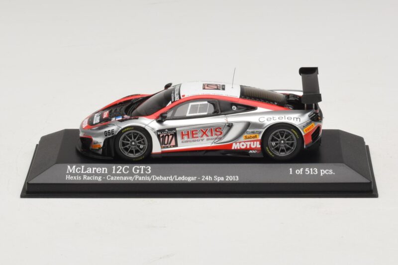 McLaren MP4-12C GT3 #107 Hexis Racing Cazenave / O. Panis 24 Hours of Spa 2013 Minichamps 1:43 437131397 Métal