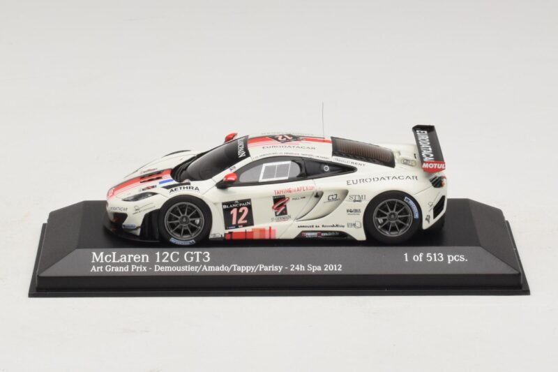 McLaren MP4-12C GT3 #12 Art Grand Prix Demoustier / Amado 24 Hours of Spa 2012 Minichamps 1:43 437121312 Métal