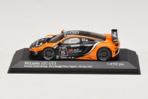 McLaren MP4-12C GT3 #15 Boutsen Racing Bovy / Broggi 24 Hours of Spa 2012 Minichamps 1:43 437121315 Métal