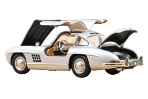 Mercedes 300 SL W198 Gullwing Argent Norev 1:18 183857 Métal — image 2 sur 5