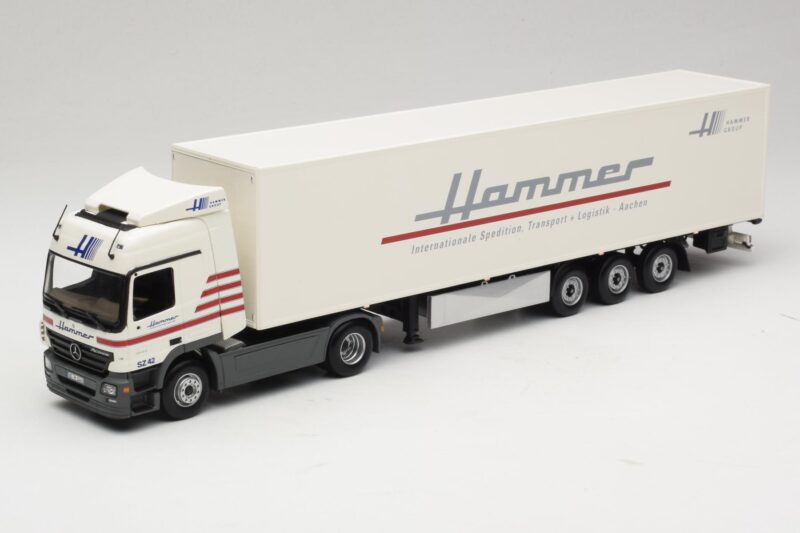 Mercedes Actros 1844LS Koffersattelzug Hammer Aachen Minichamps 1:43 499039105 Métal